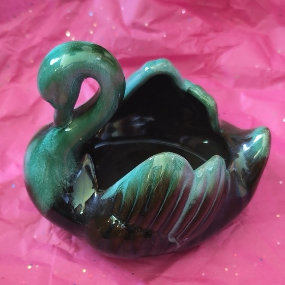 Blue Mountain Pottery Swan Planter Bowl Canada Vintage - Picture 6 of 9
